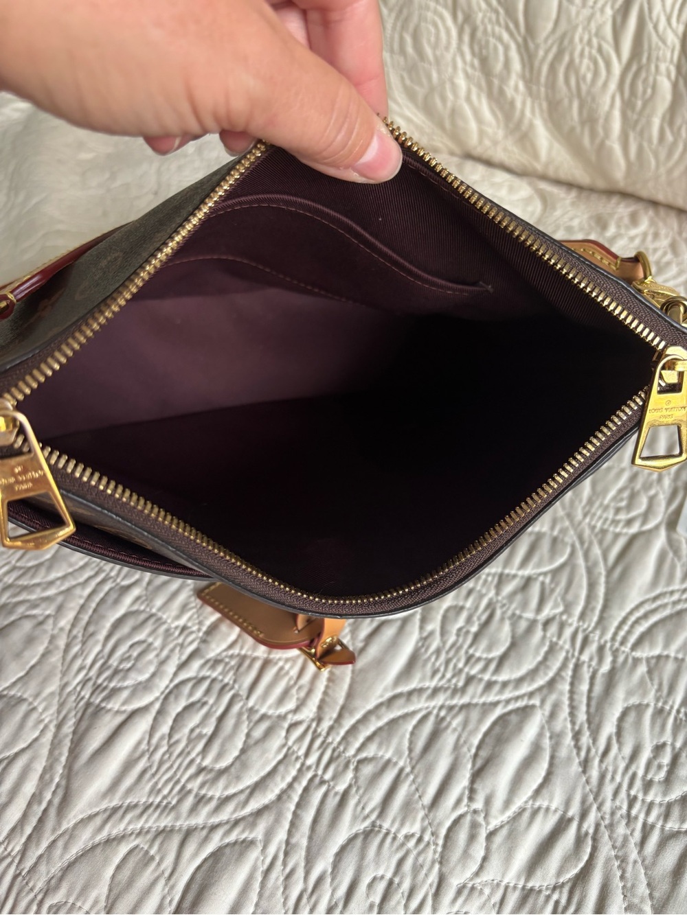 Louis Vuitton Monogram Brown & Natural Leather Shoulder Bag - Picture 5 of 14